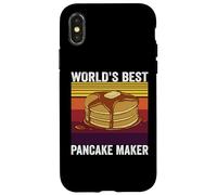 World's Best Pancake Maker Funny Retro Vintage Pancakes Case for iPhone X/XS