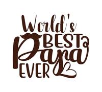 Worlds Best papa Ever Awesome dad Saying Fine Carving Stickers 65.6x77.9cm It Won't Fall Off Coffee