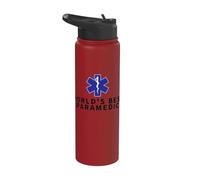 World's Best Paramedic Proud Funny EMS EMT Paramedic Stainless Steel Insulated Water Bottle