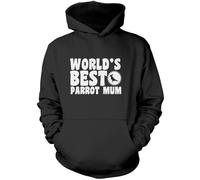World's Best Parrot Mum Unisex Hoodie - Black Medium