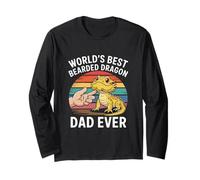 World's Best Pogona Reptile Dad Herpetology Bearded Dragon Long Sleeve T-Shirt