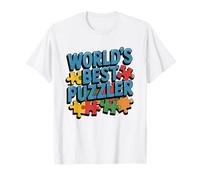 Worlds Best Puzzler Jigsaw Puzzle Champion Trophy Master T-Shirt