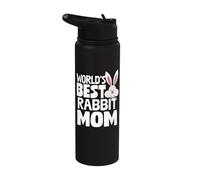 World's Best Rabbit Mom - Funny Rabbit Owner Gift Stainless Steel Insulated Water Bottle