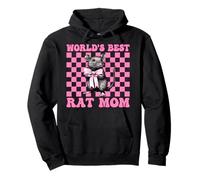 World's Best Rat Mom Mama Mouse Mother's Day Coquette Bow Pullover Hoodie