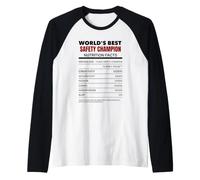 World's Best Safety Champion | Workplace Safety Leader Gift Raglan Baseball Tee
