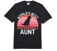Worlds Best Sheepadoodle Aunt Sheepadoodle Comfort Colors Adult Heavyweight T-Shirt