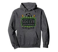 World's Best Soccer Grandma Champion for Women Pullover Hoodie, Adult Unisex, Dark Heather Grey, S
