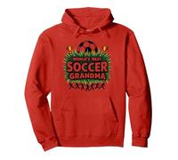 World's Best Soccer Grandma Champion for Women Pullover Hoodie, Adult Unisex, Red, S