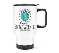 World's Best Social Worker Travel Mug Cup with Handle