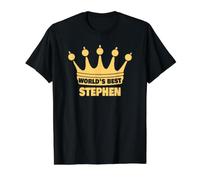 World's Best Stephen Saying Funny Name Stephen Value Graphic T-Shirt, Men, Black, L