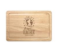World's Best Teacher Rectangular Wooden Chopping Board