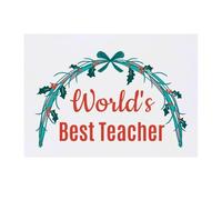 'World's Best Teacher' Temporary Tattoo - Water Resistant, Skin-Safe, Non-Toxic Transfer (TO00079605)
