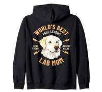 World's Best True Legend Lab Mom Labrador Dog Zip Hoodie