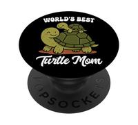 World's Best Turtle Mom Cute Family Design PopSockets Adhesive PopGrip