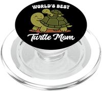 World's Best Turtle Mom Cute Family Design PopSockets PopGrip for MagSafe