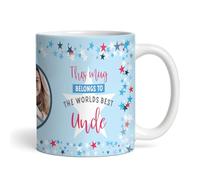 Worlds Best Uncle Gift For Uncle Star Photo Tea Coffee Cup Personalised Mug |Personalised Birthday Mug | Photo Mug | Picture Mug | Personalised Mug | Christmas| Present | Custom Gift