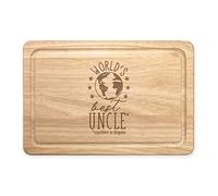 World's Best Uncle Rectangular Wooden Chopping Board