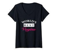 World's Best Vagina Funny Relationship V-Neck T-Shirt
