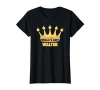 World's Best Walter Saying Funny Name Walter Value Graphic T-Shirt, Women, Black, M