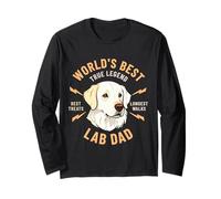 World's Best White Lab Dad True Legend Dog Owner Long Sleeve T-Shirt