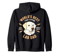 World's Best White Lab Dad True Legend Dog Owner Zip Hoodie