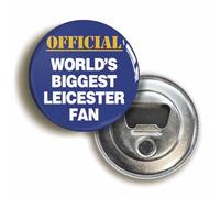 World's Biggest Leicester Fan Bottle Opener Fridge Magnet (Circular 2.3inch / 59mm Diameter)