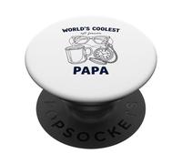 World's Coolest Papa Line Art est. forever PopSockets Adhesive PopGrip