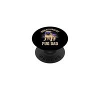 World's Coolest Pug Dad Cool Vintage Sunglasses Pug Daddy PopSockets Adhesive PopGrip