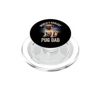 World's Coolest Pug Dad Cool Vintage Sunglasses Pug Daddy PopSockets PopGrip for MagSafe
