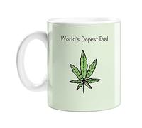World's Dopest Dad Mug | Doodle Thank You Gift for Dad, Weed Pun Mug for Father, Just Because Gift for Dad, Stoner Father's Day Gift