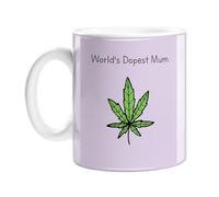 World's Dopest Mum Mug | Doodle Thank You Gift for Mum, Weed Pun Mug for Mother, Just Because Gift for Mum, Stoner Mother's Day Gift