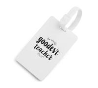 World's Goodest Teacher Luggage Tag for Suitcases Travel Baggage Identify Labels Privacy Protection Essentials for Women Men One Size