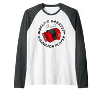 World's Greatest Accordion Player, Accordionist Musician Raglan Baseball Tee