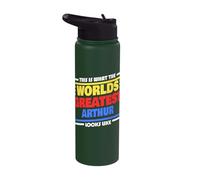 World's Greatest Arthur Saying Funny Arthur Name Stainless Steel Insulated Water Bottle