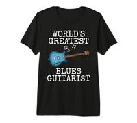World's Greatest Blues Guitarist, Electric Guitar Musician Premium T-Shirt