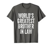 World's Greatest Brother in Law T-Shirt, Men, Asphalt Grey, Small