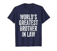 World's Greatest Brother in Law T-Shirt, Men, Navy Blue, Small