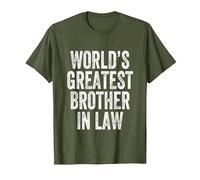 World's Greatest Brother in Law T-Shirt, Men, Olive Green, Small