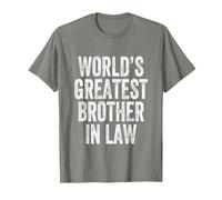 World's Greatest Brother in Law T-Shirt, Men, Olive Heather, Small