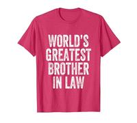 World's Greatest Brother in Law T-Shirt, Men, Red Heather, Small