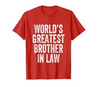 World's Greatest Brother in Law T-Shirt, Men, Red, Small