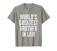 World's Greatest Brother in Law T-Shirt, Men, Slate Grey, Small