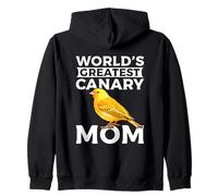World's Greatest Canary Mom Lover Pet Bird Owner Canary Zip Hoodie