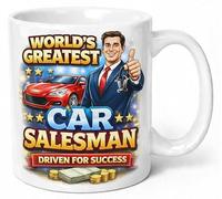 World's Greatest Car Salesman Driven for Success Funny Coffee Mug Gift Mug