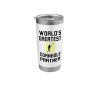 World's Greatest Cornhole Partner Cornhole Player Stainless Steel Insulated Tumbler