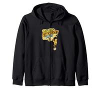 World's Greatest Dad Retro Bear On Unicycle With Megaphone Zip Hoodie
