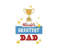 World's Greatest Dad With Trophy Sweatshirt - White - M - White