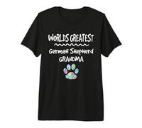 Worlds Greatest German Shepherd Grandma Cute Dog Paw Print Premium T-Shirt