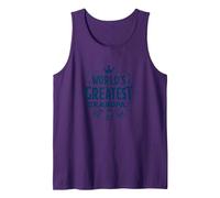 World's Greatest Grandpa: Royalty of Relaxation Tank Top, Men, Purple, XXL