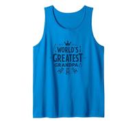 World's Greatest Grandpa: Royalty of Relaxation Tank Top, Men, Sapphire, L
